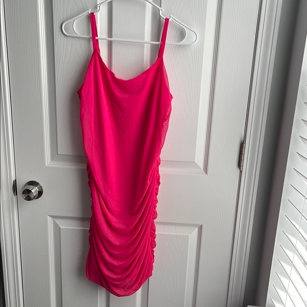 Absolutely Love Pink Ruched Dress